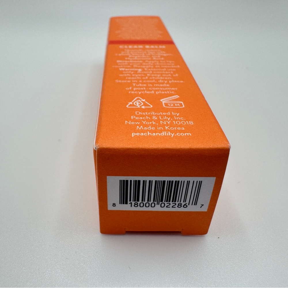 Peach & Lily Collagen Cushion Peptide Lip Balm CLEAR Full Size .4oz Lip Gloss - Picture 7 of 7